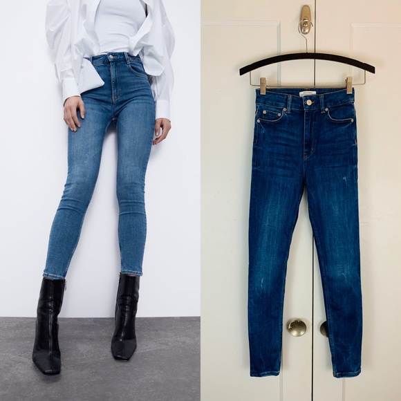 Zara Denim - ZARA Woman High Rise Ankle Skinny Jeans Sz 2